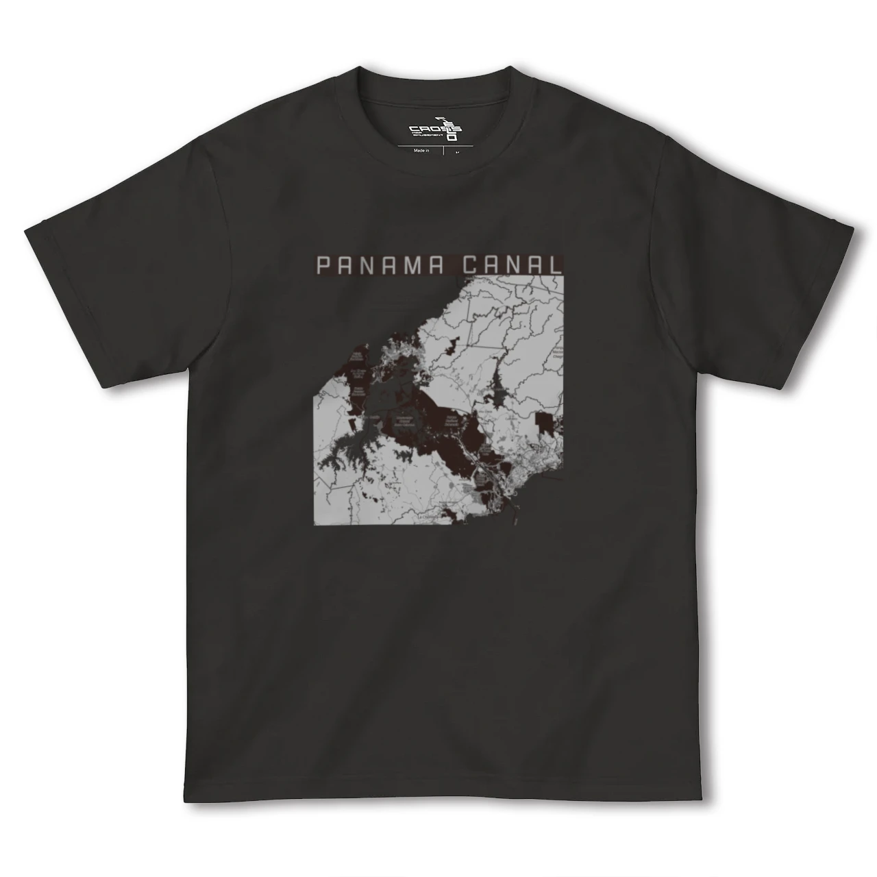 【パナマ運河（パナマ）】地図柄ヘビーウェイトTシャツ