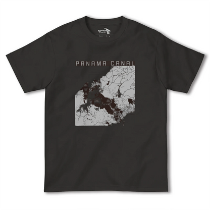 【パナマ運河（パナマ）】地図柄ヘビーウェイトTシャツ