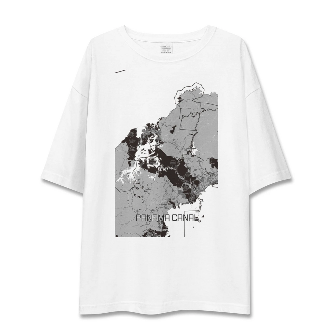 【パナマ運河（パナマ）】地図柄ビッグシルエットTシャツ