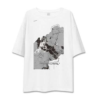 【パナマ運河（パナマ）】地図柄ビッグシルエットTシャツ