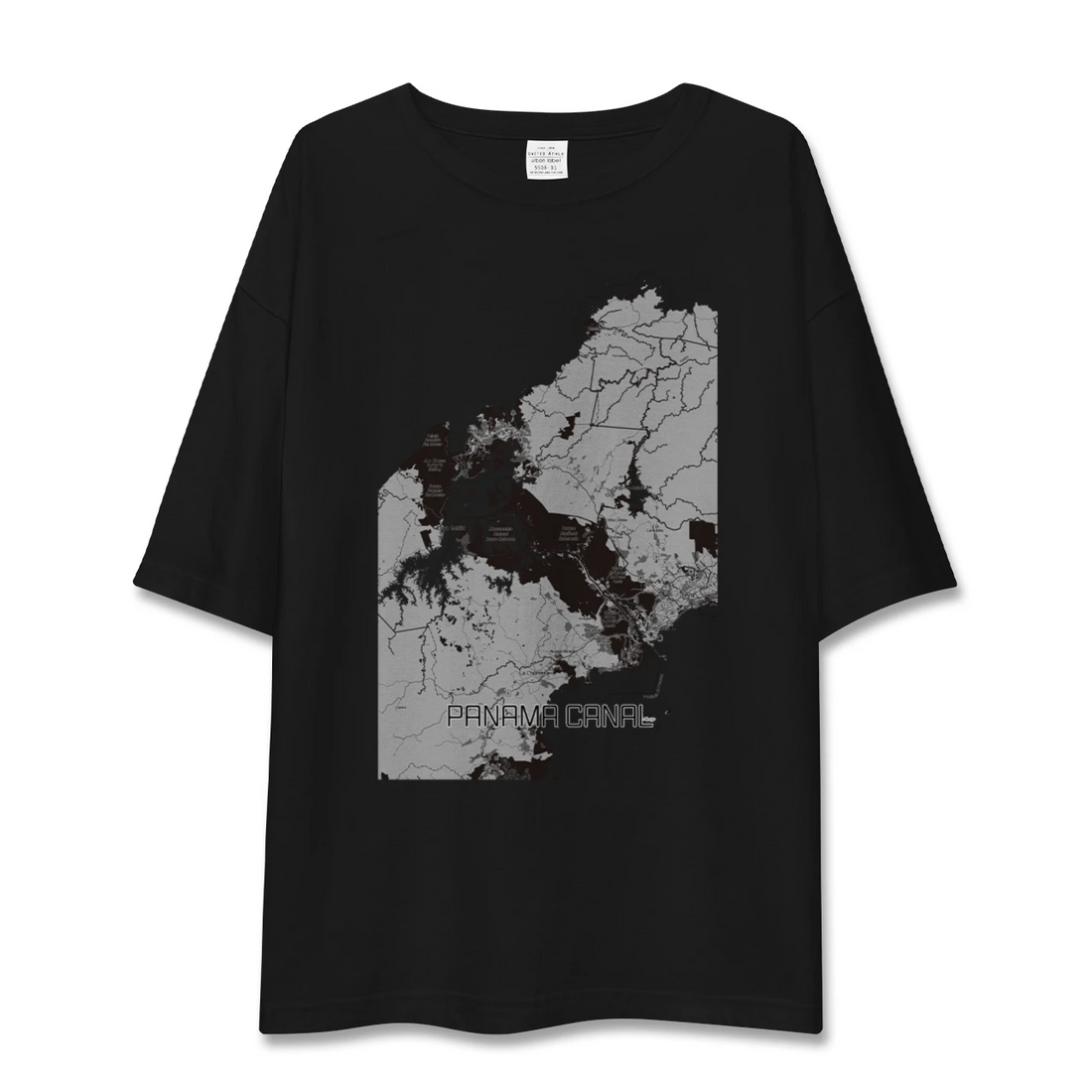 【パナマ運河（パナマ）】地図柄ビッグシルエットTシャツ