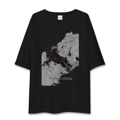 【パナマ運河（パナマ）】地図柄ビッグシルエットTシャツ
