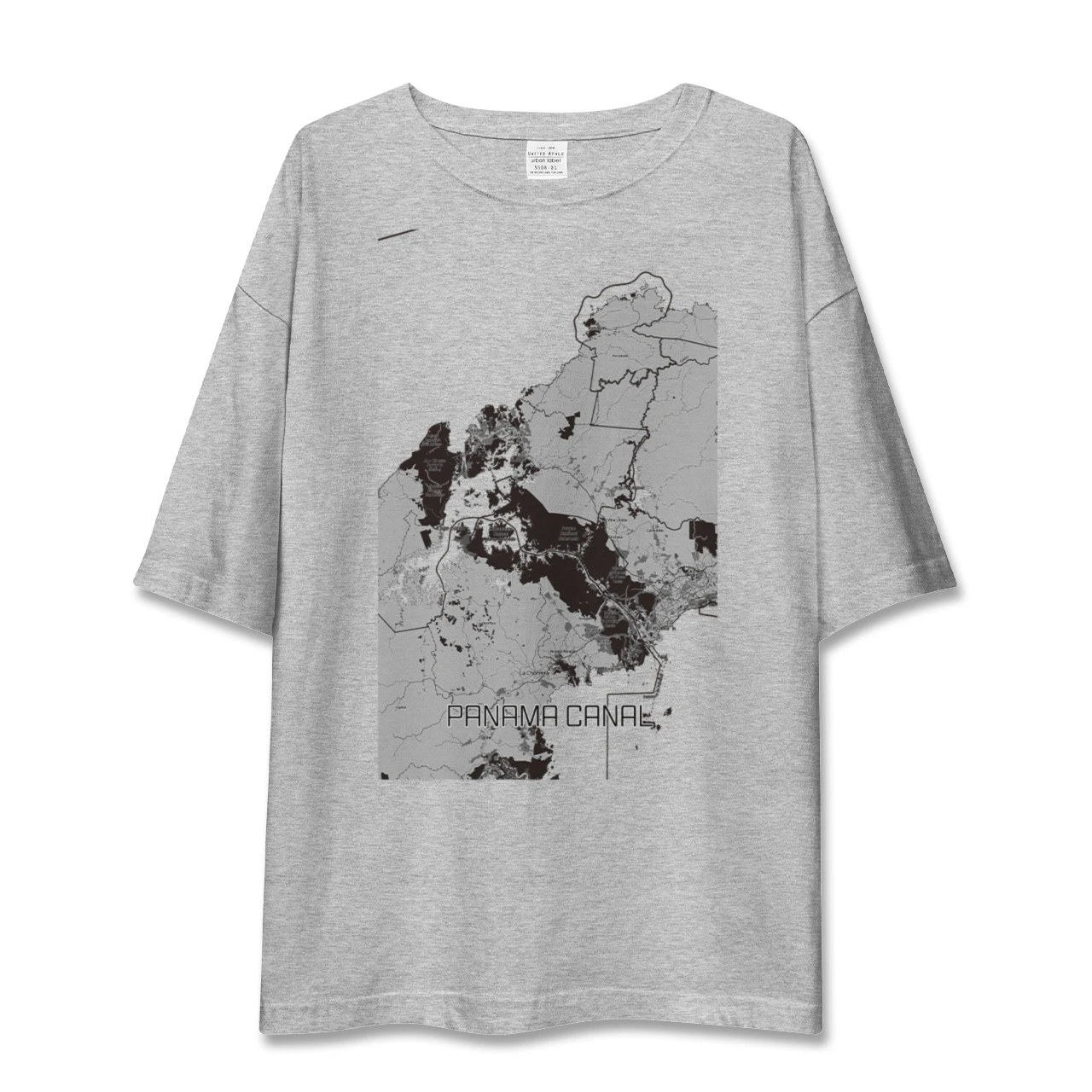 【パナマ運河（パナマ）】地図柄ビッグシルエットTシャツ