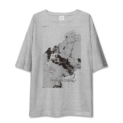 【パナマ運河（パナマ）】地図柄ビッグシルエットTシャツ
