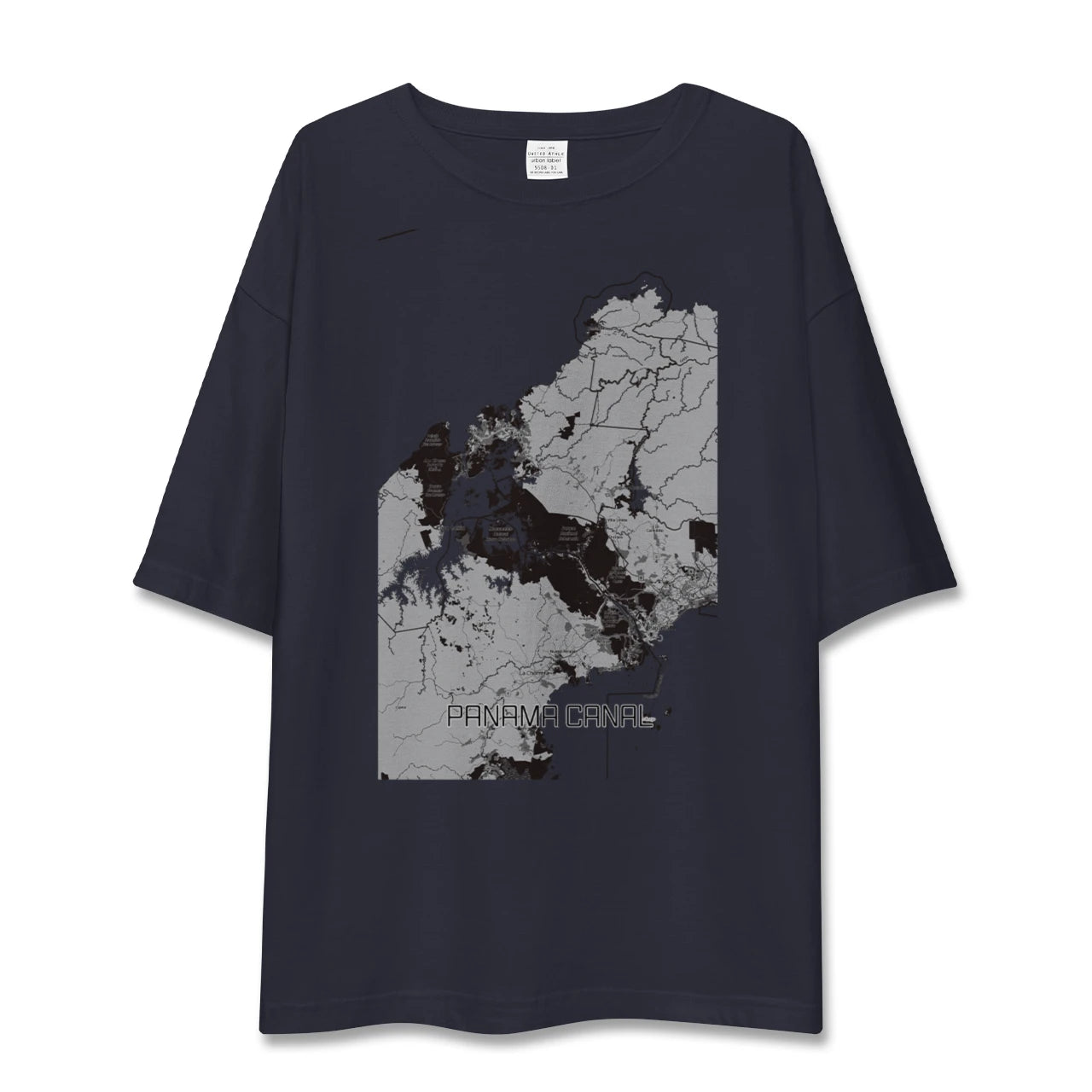 【パナマ運河（パナマ）】地図柄ビッグシルエットTシャツ