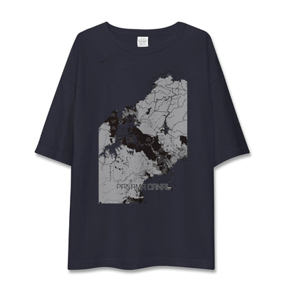 【パナマ運河（パナマ）】地図柄ビッグシルエットTシャツ