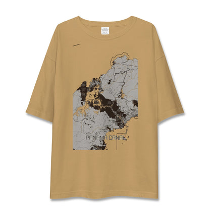 【パナマ運河（パナマ）】地図柄ビッグシルエットTシャツ