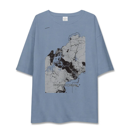 【パナマ運河（パナマ）】地図柄ビッグシルエットTシャツ