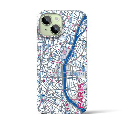 【パリ】イラストマップiPhoneケース（バックカバータイプ）