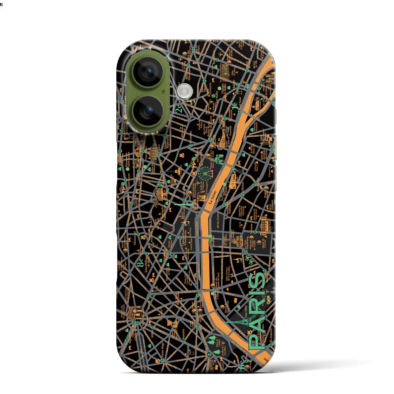 【パリ】イラストマップiPhoneケース（バックカバータイプ）