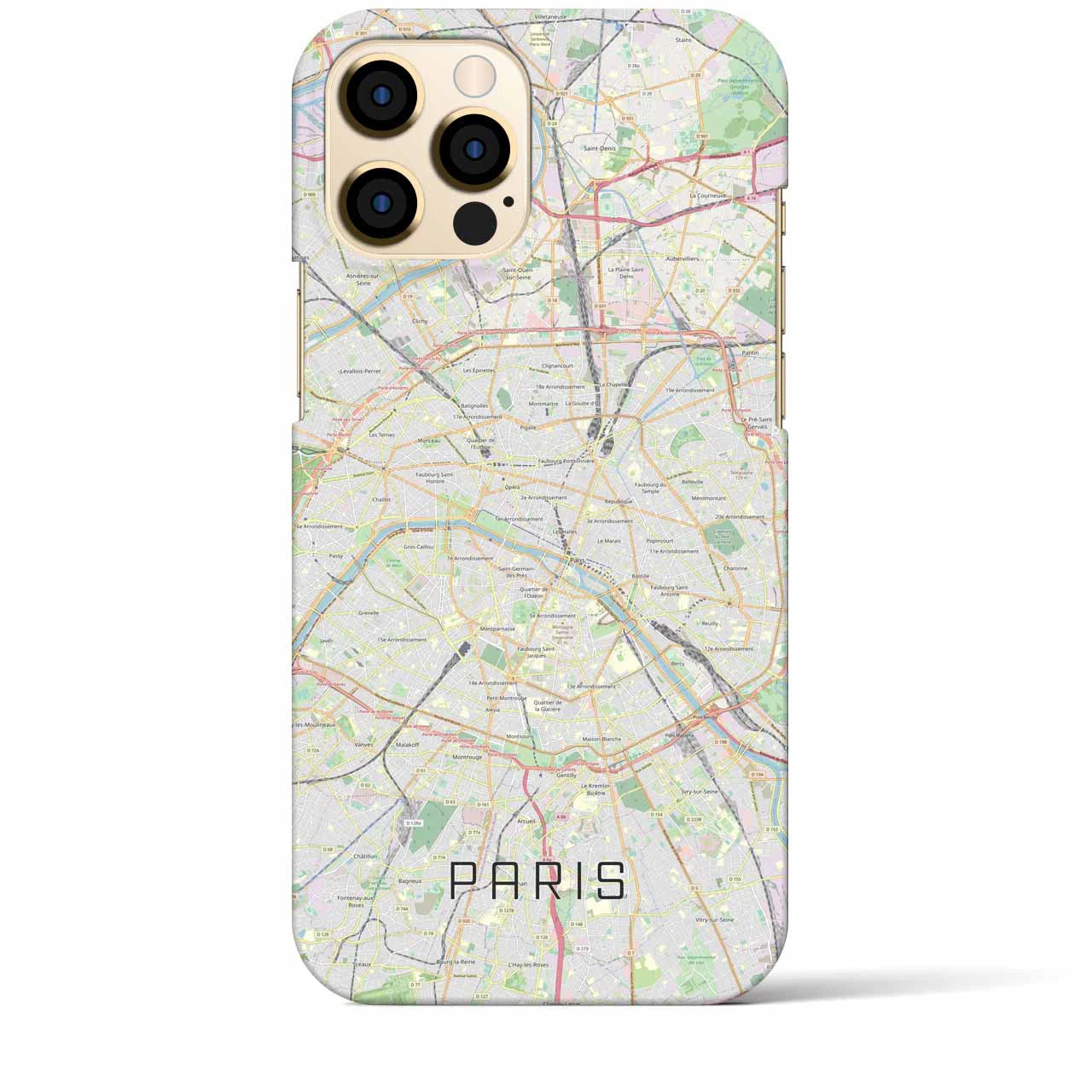 【パリ（フランス）】地図柄iPhoneケース（バックカバータイプ）