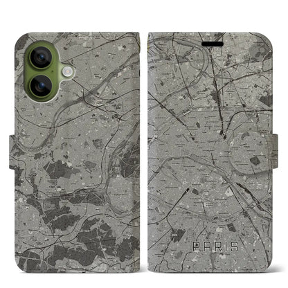 【パリ（フランス）】地図柄iPhoneケース（手帳タイプ）