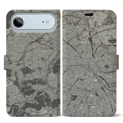 【パリ（フランス）】地図柄iPhoneケース（手帳タイプ）