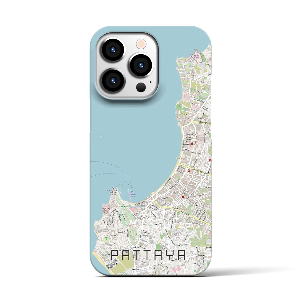 【パタヤ（タイ）】地図柄iPhoneケース（バックカバータイプ）