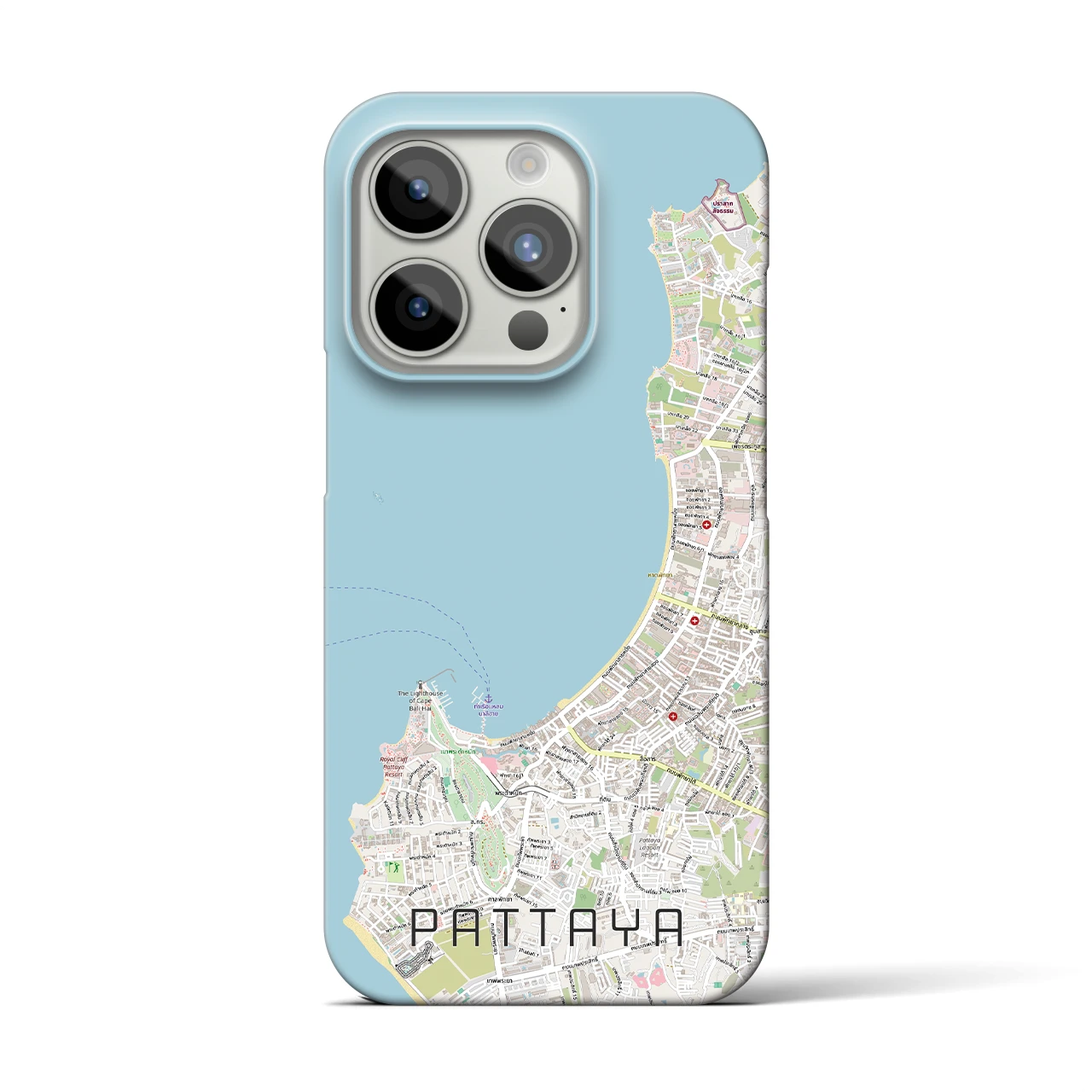 【パタヤ（タイ）】地図柄iPhoneケース（バックカバータイプ）