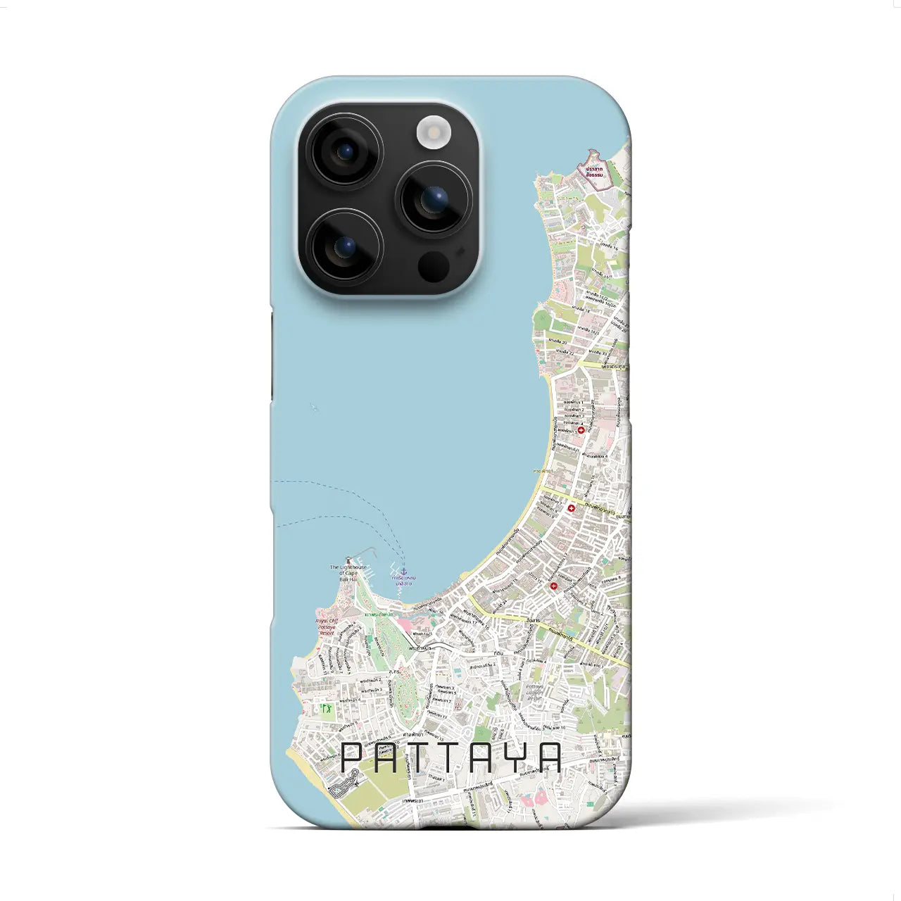 【パタヤ（タイ）】地図柄iPhoneケース（バックカバータイプ）
