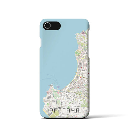 【パタヤ（タイ）】地図柄iPhoneケース（バックカバータイプ）