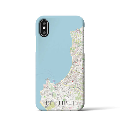 【パタヤ（タイ）】地図柄iPhoneケース（バックカバータイプ）
