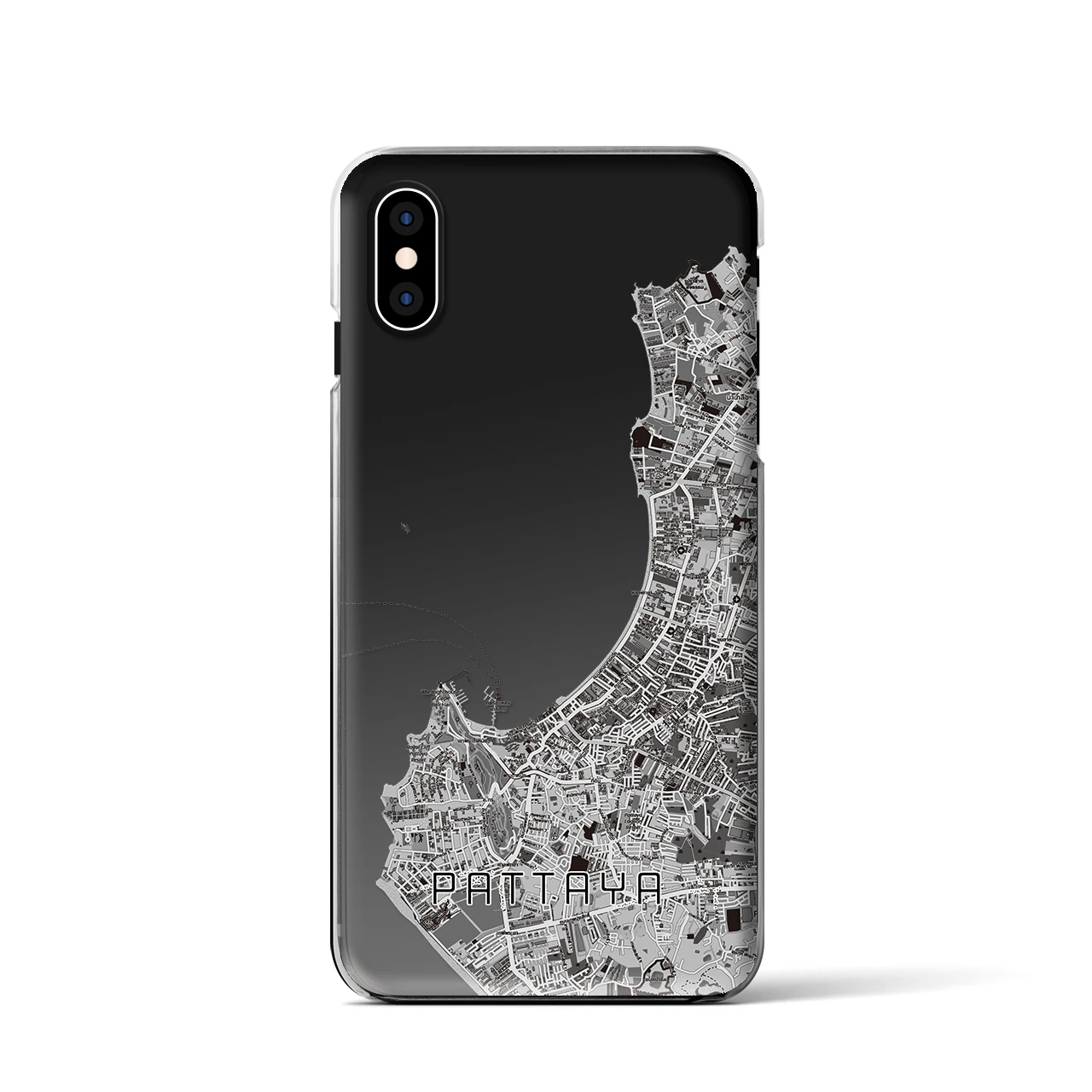 【パタヤ（タイ）】地図柄iPhoneケース（クリアタイプ）