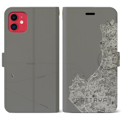 【パタヤ（タイ）】地図柄iPhoneケース（手帳タイプ）