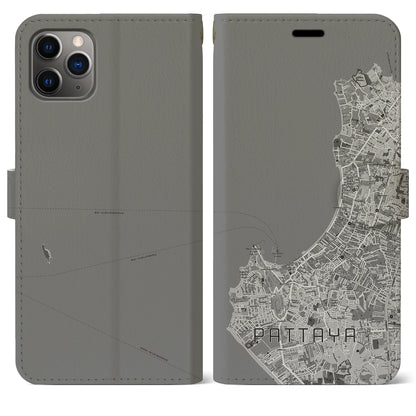 【パタヤ（タイ）】地図柄iPhoneケース（手帳タイプ）