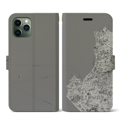 【パタヤ（タイ）】地図柄iPhoneケース（手帳タイプ）