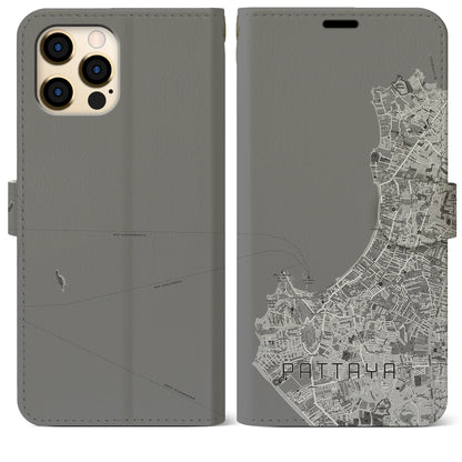 【パタヤ（タイ）】地図柄iPhoneケース（手帳タイプ）