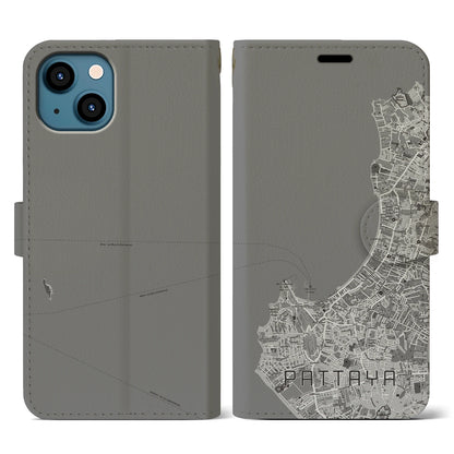 【パタヤ（タイ）】地図柄iPhoneケース（手帳タイプ）