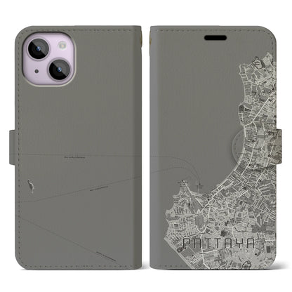 【パタヤ（タイ）】地図柄iPhoneケース（手帳タイプ）