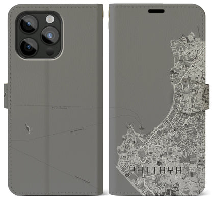 【パタヤ（タイ）】地図柄iPhoneケース（手帳タイプ）