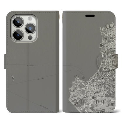 【パタヤ（タイ）】地図柄iPhoneケース（手帳タイプ）