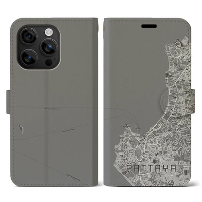 【パタヤ（タイ）】地図柄iPhoneケース（手帳タイプ）