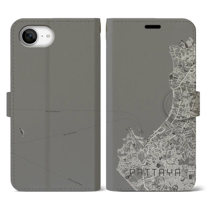 【パタヤ（タイ）】地図柄iPhoneケース（手帳タイプ）