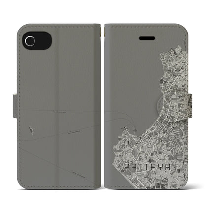 【パタヤ（タイ）】地図柄iPhoneケース（手帳タイプ）
