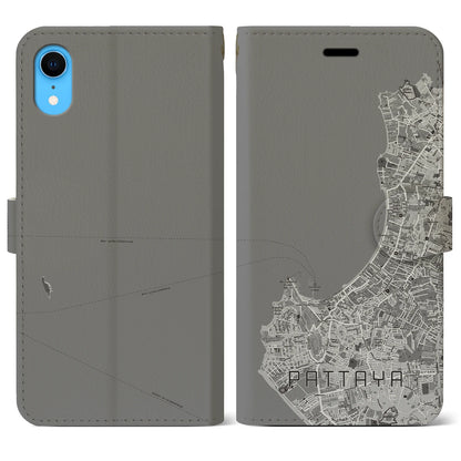 【パタヤ（タイ）】地図柄iPhoneケース（手帳タイプ）