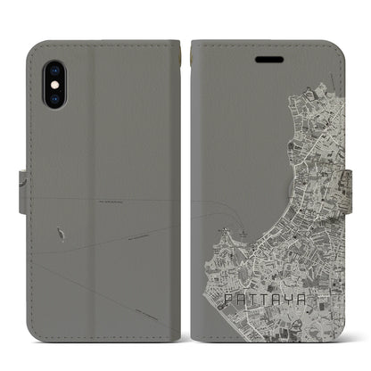 【パタヤ（タイ）】地図柄iPhoneケース（手帳タイプ）