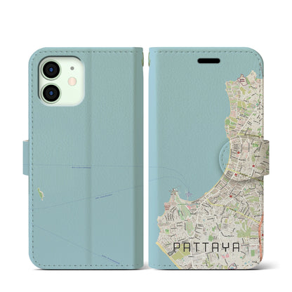 【パタヤ（タイ）】地図柄iPhoneケース（手帳タイプ）