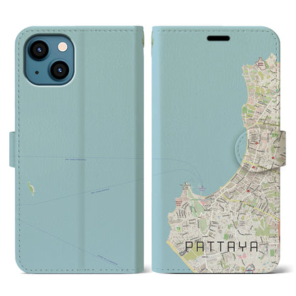 【パタヤ（タイ）】地図柄iPhoneケース（手帳タイプ）