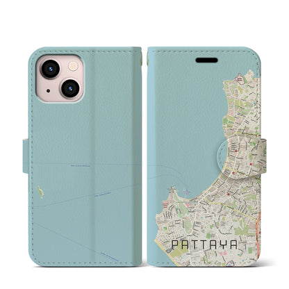 【パタヤ（タイ）】地図柄iPhoneケース（手帳タイプ）