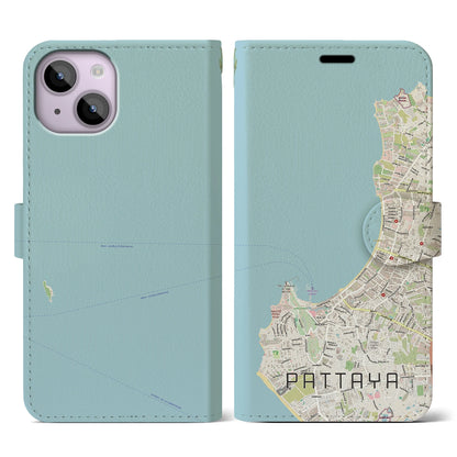 【パタヤ（タイ）】地図柄iPhoneケース（手帳タイプ）
