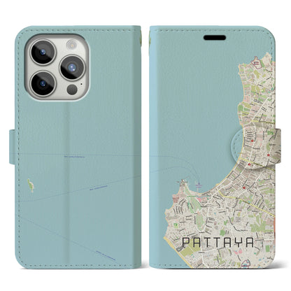 【パタヤ（タイ）】地図柄iPhoneケース（手帳タイプ）