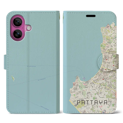 【パタヤ（タイ）】地図柄iPhoneケース（手帳タイプ）