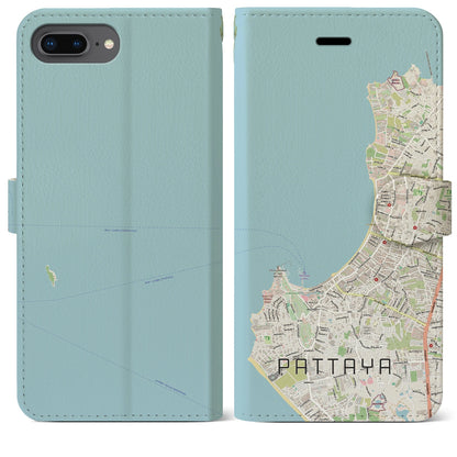 【パタヤ（タイ）】地図柄iPhoneケース（手帳タイプ）