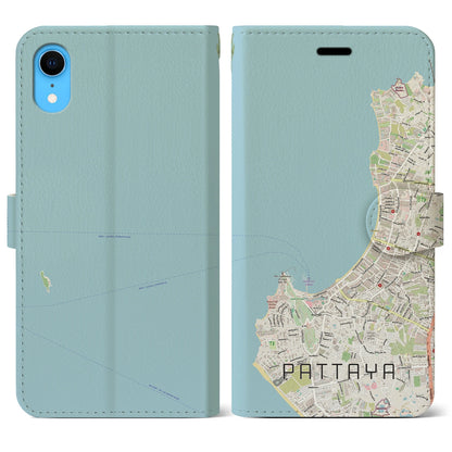 【パタヤ（タイ）】地図柄iPhoneケース（手帳タイプ）