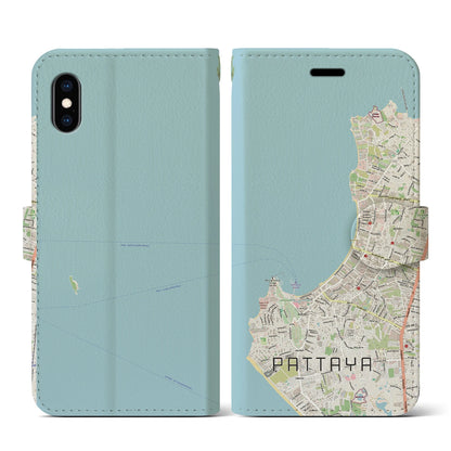【パタヤ（タイ）】地図柄iPhoneケース（手帳タイプ）