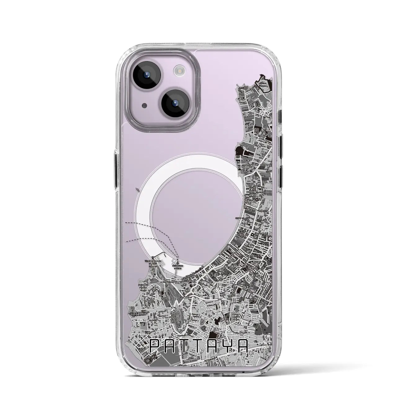 【パタヤ（タイ）】地図柄iPhoneケース（MagSafeタイプ）
