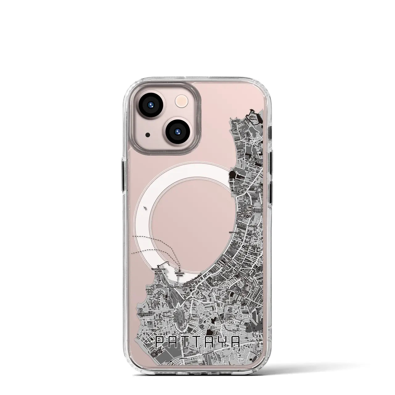 【パタヤ（タイ）】地図柄iPhoneケース（MagSafeタイプ）