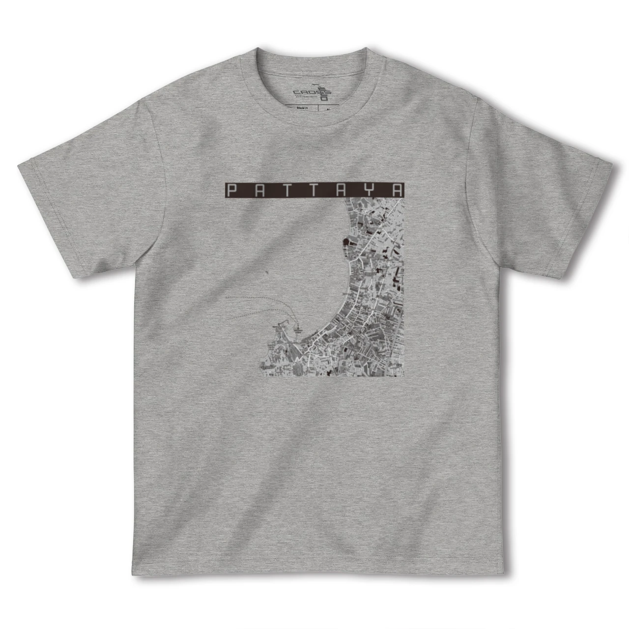 【パタヤ（タイ）】地図柄ヘビーウェイトTシャツ