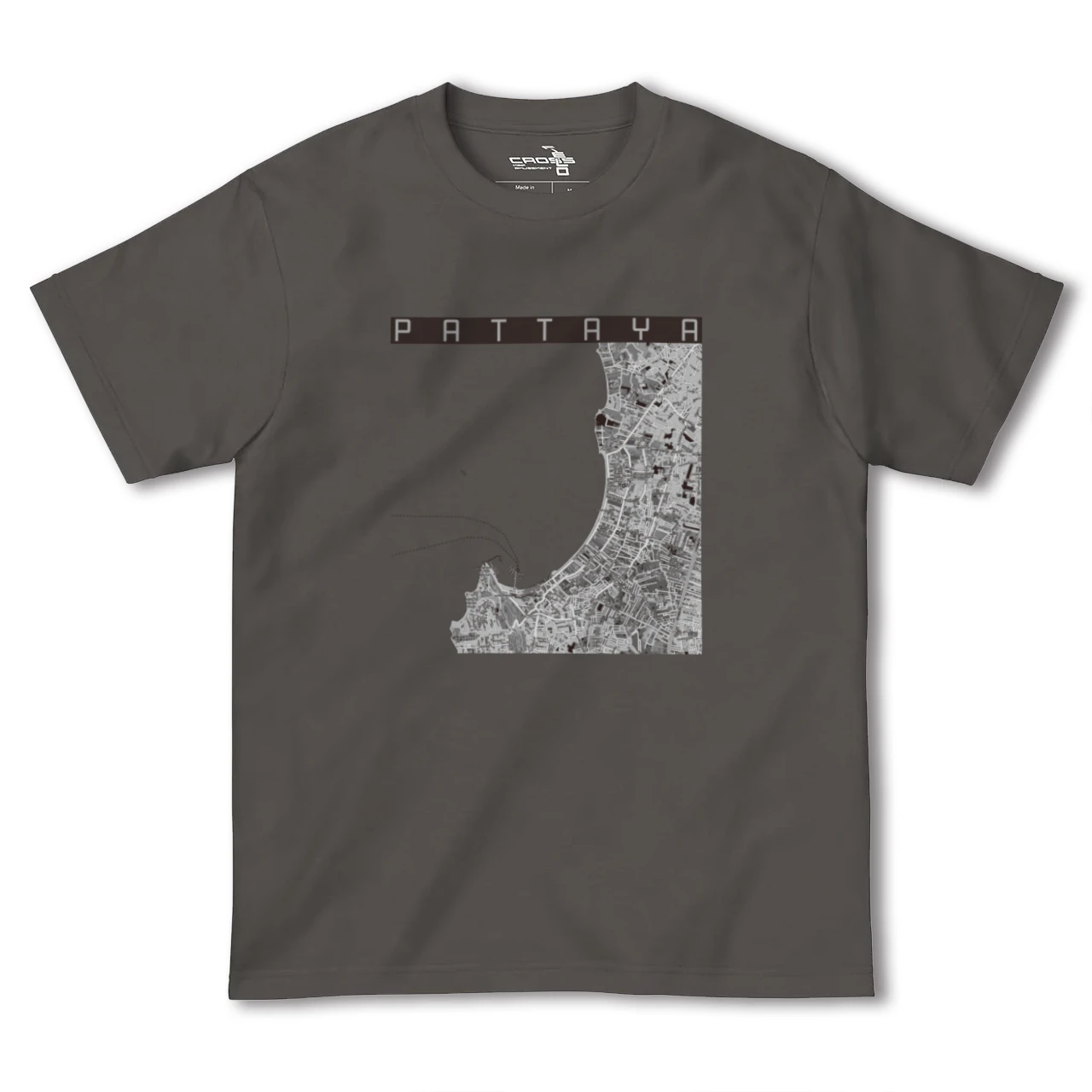 【パタヤ（タイ）】地図柄ヘビーウェイトTシャツ