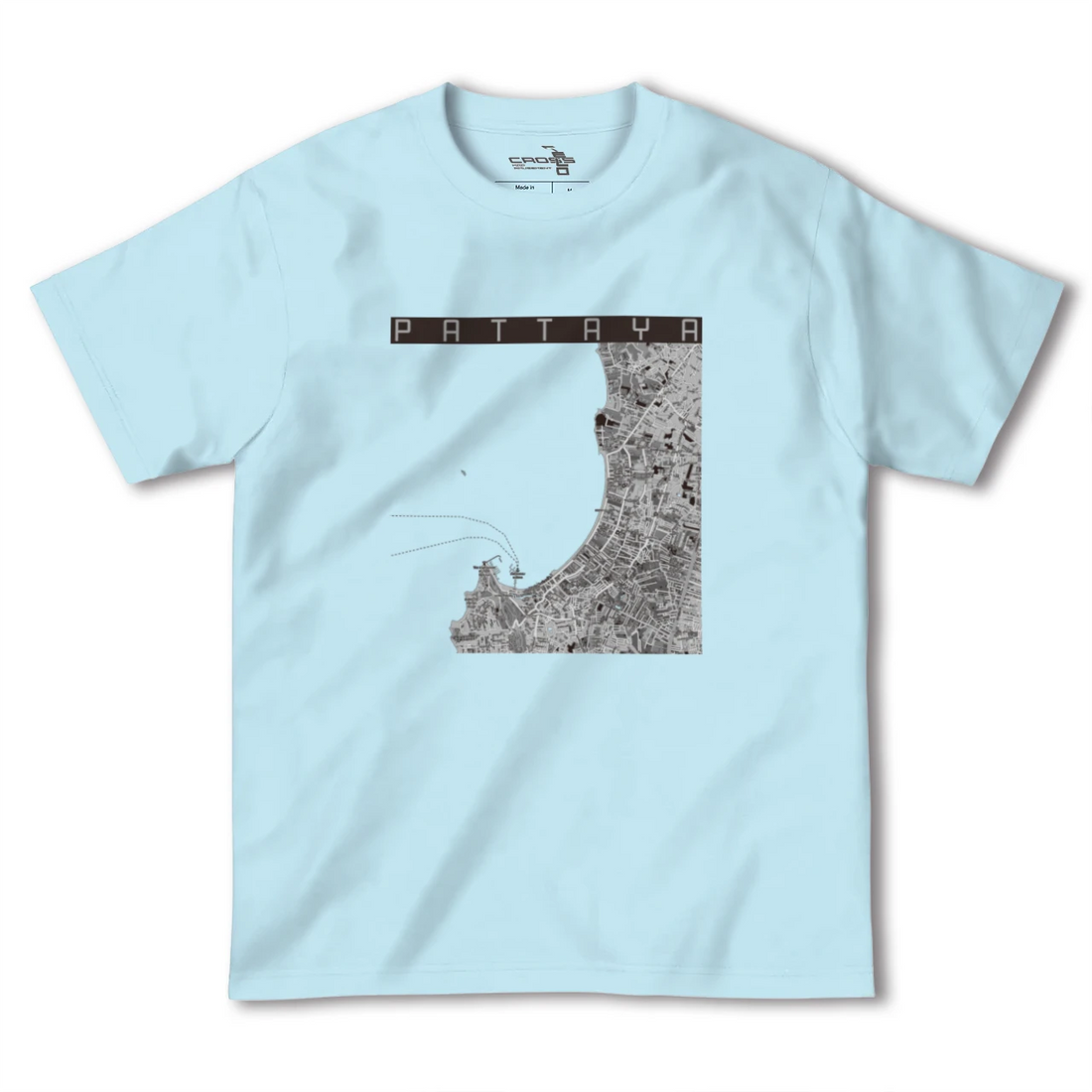 【パタヤ（タイ）】地図柄ヘビーウェイトTシャツ